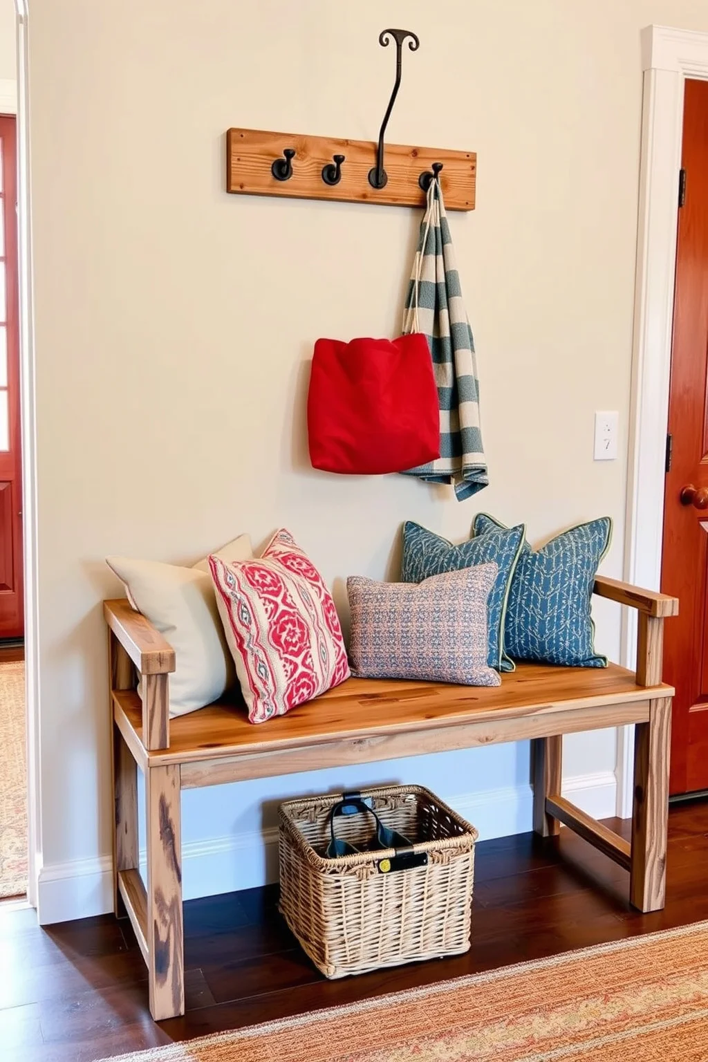 1. Rustic Wooden Bench