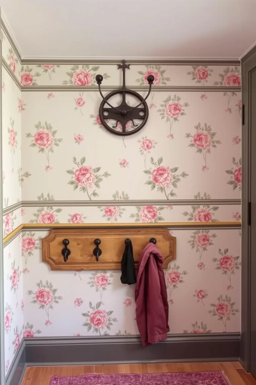 1. Vintage Wallpaper Accents