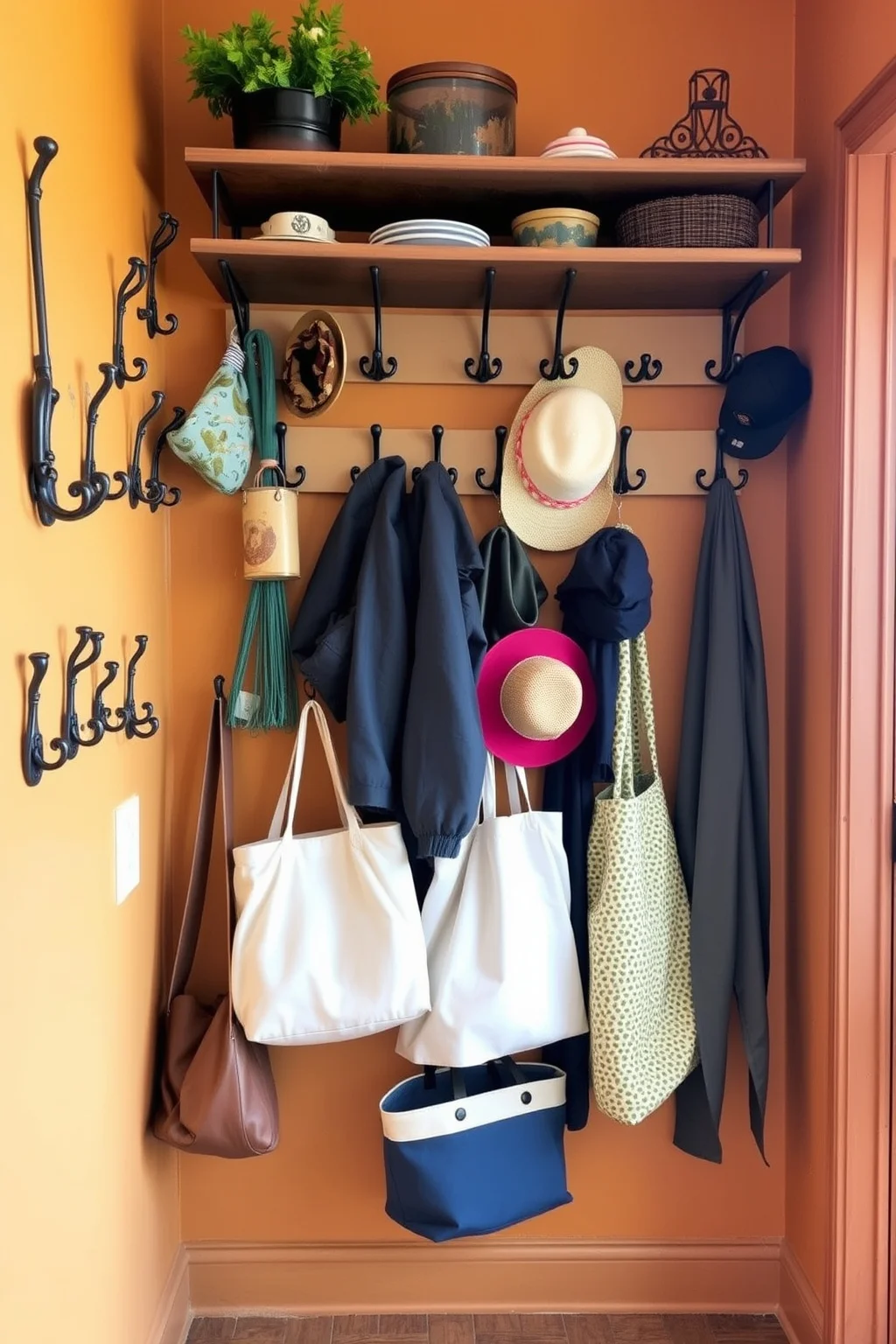 10. Charming Hooks and Racks