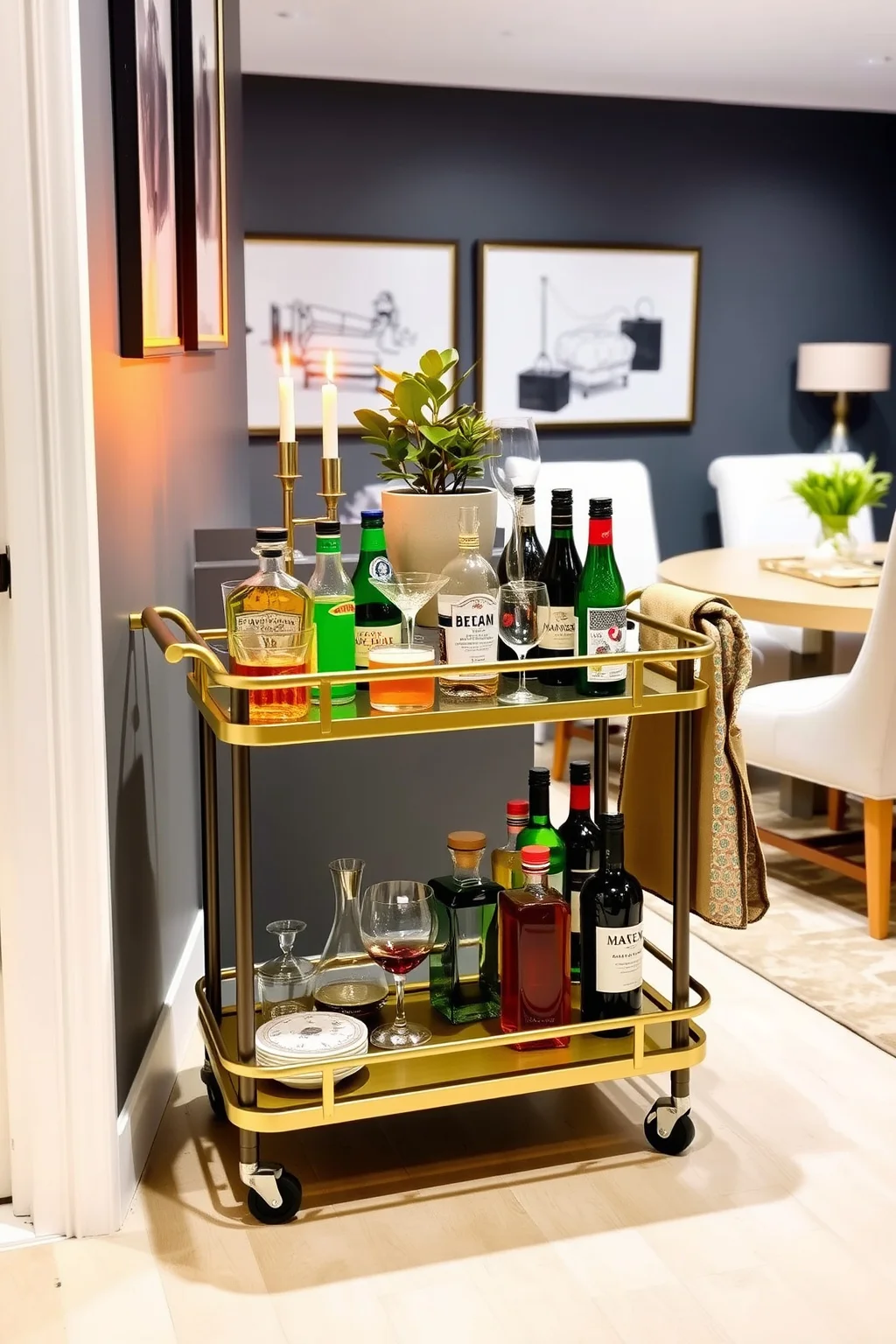 10. Compact Bar Cart