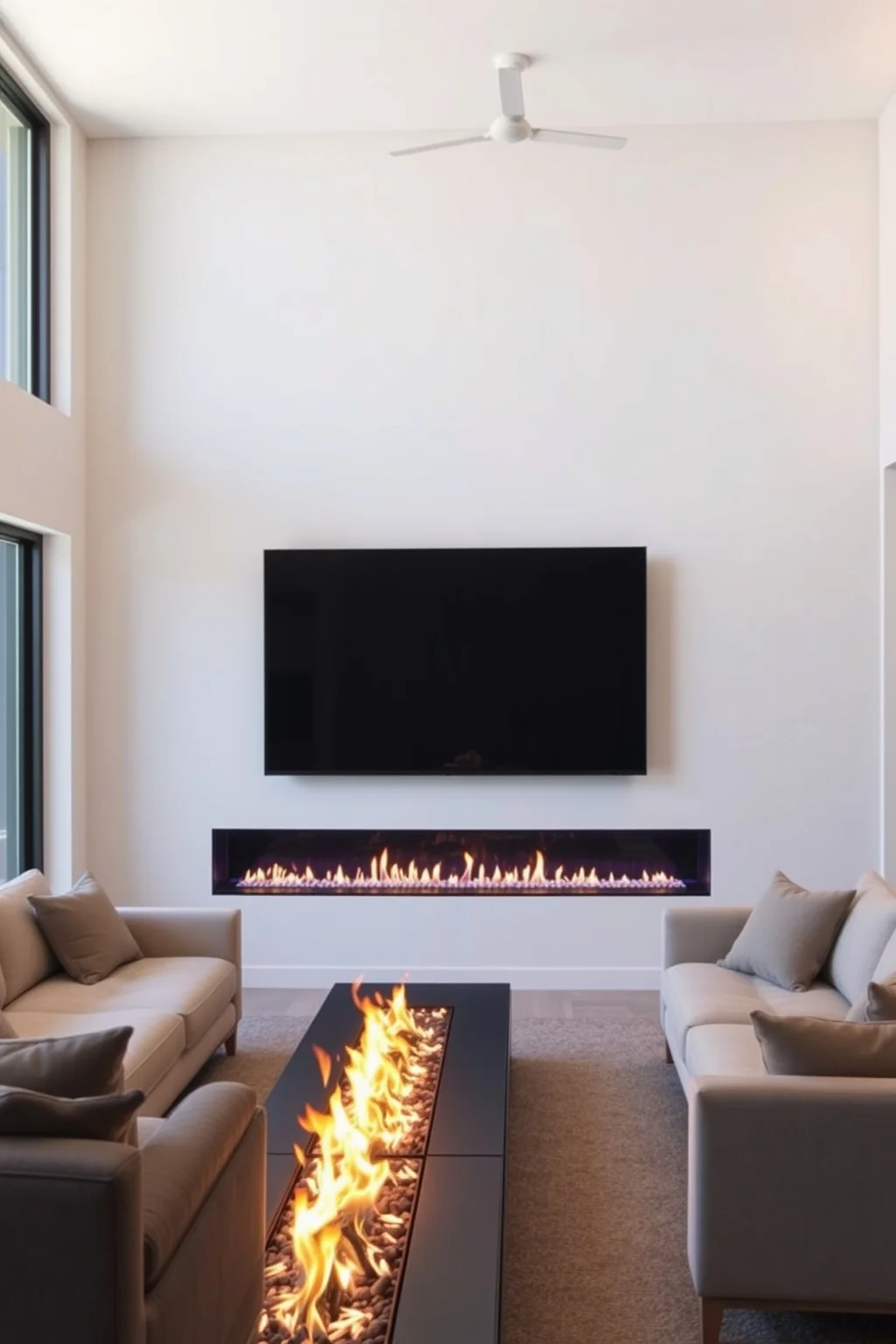 10. Linear Fireplace