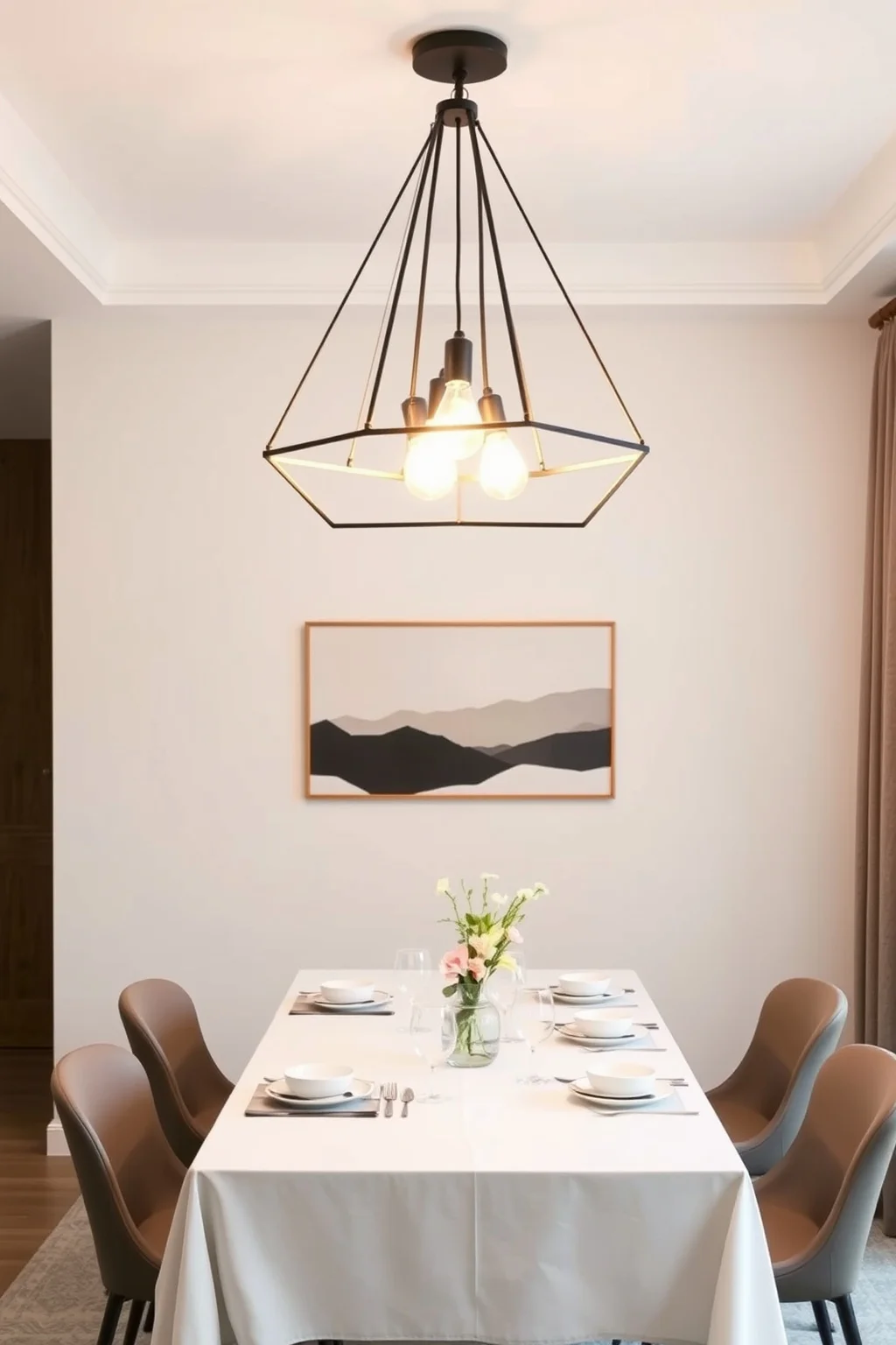 10. Minimalist Chandelier