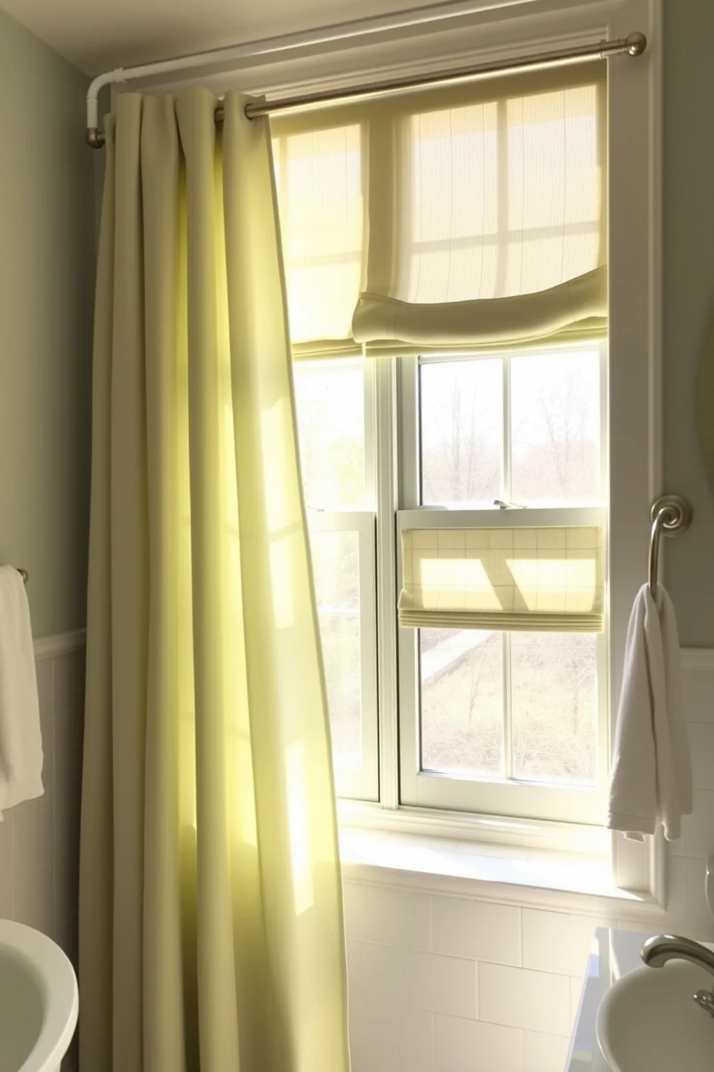 10. Sage Green Window Treatments