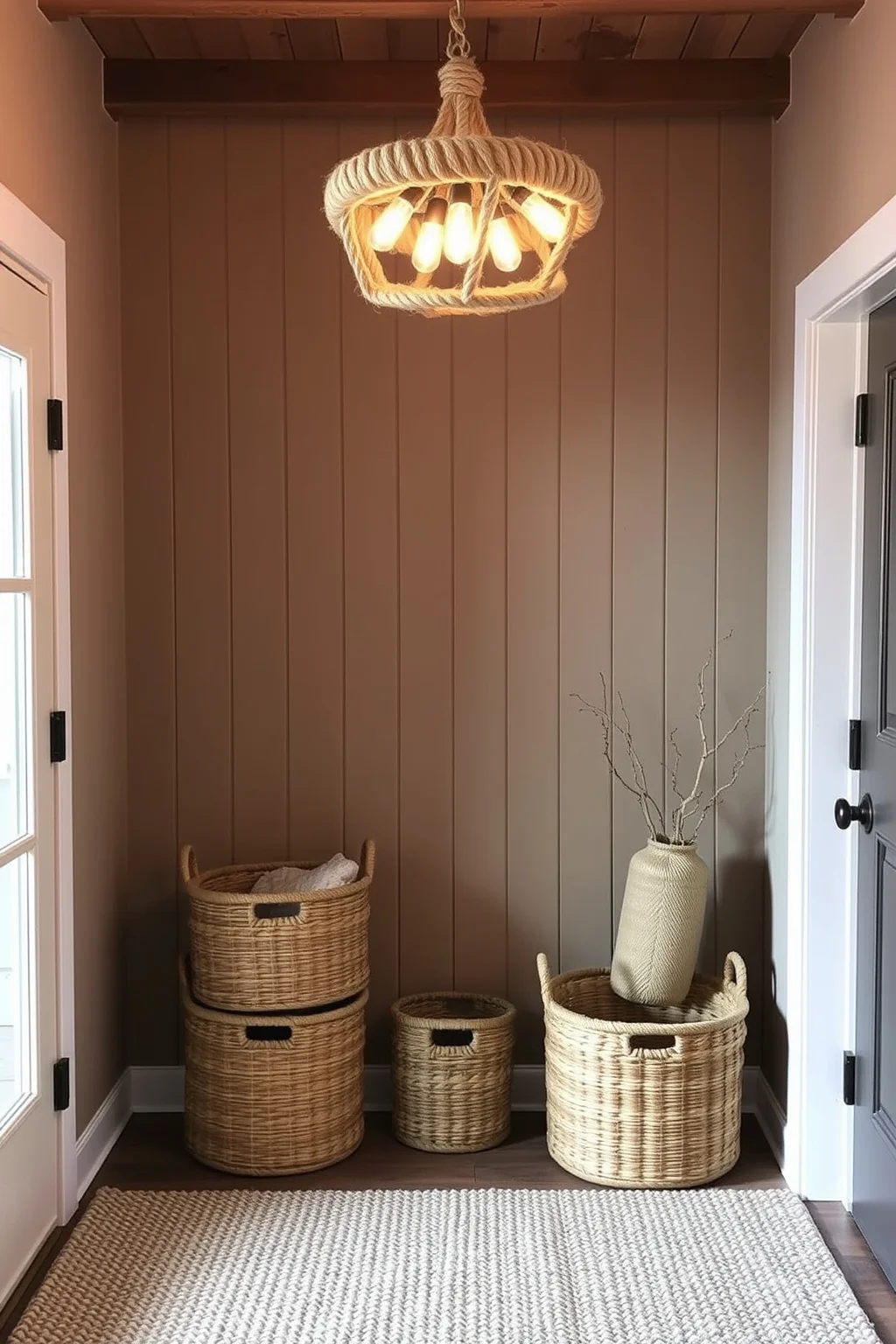 10. Simple Rope Chandelier