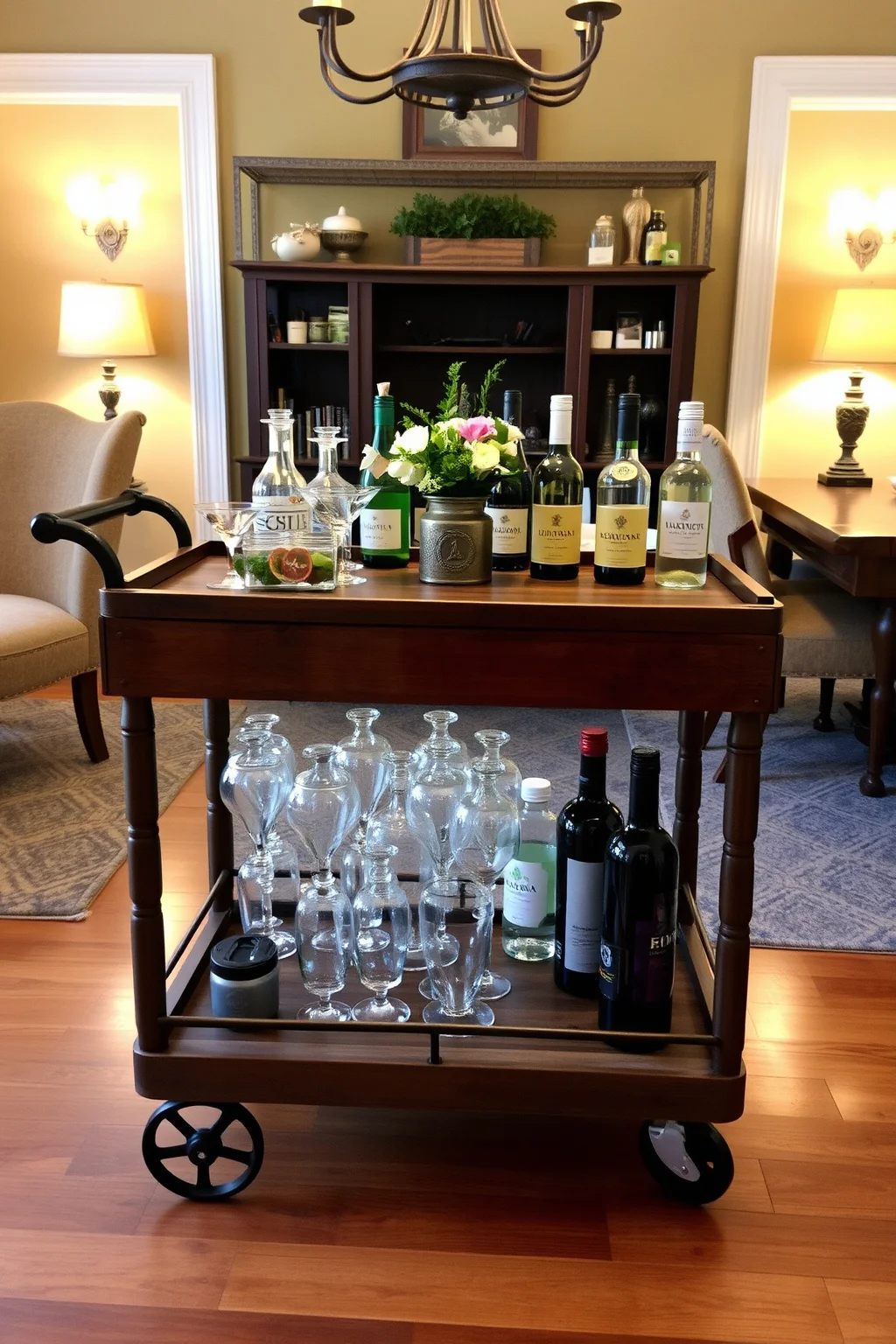 11. Rustic Bar Cart