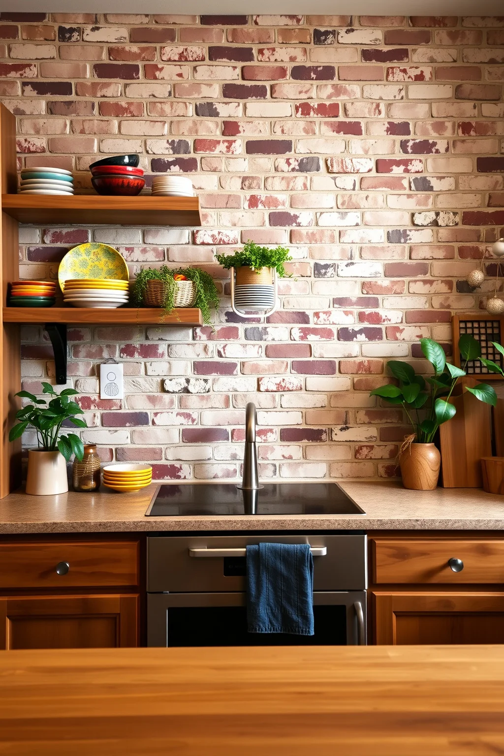 11. Rustic Brick Tiles