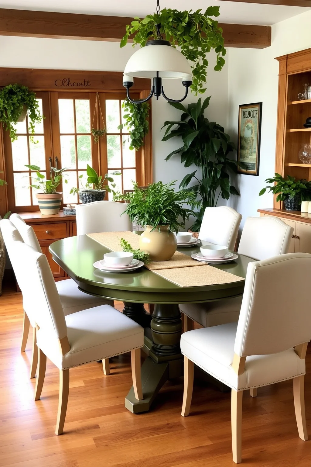 12. Rustic Olive Green and Cream