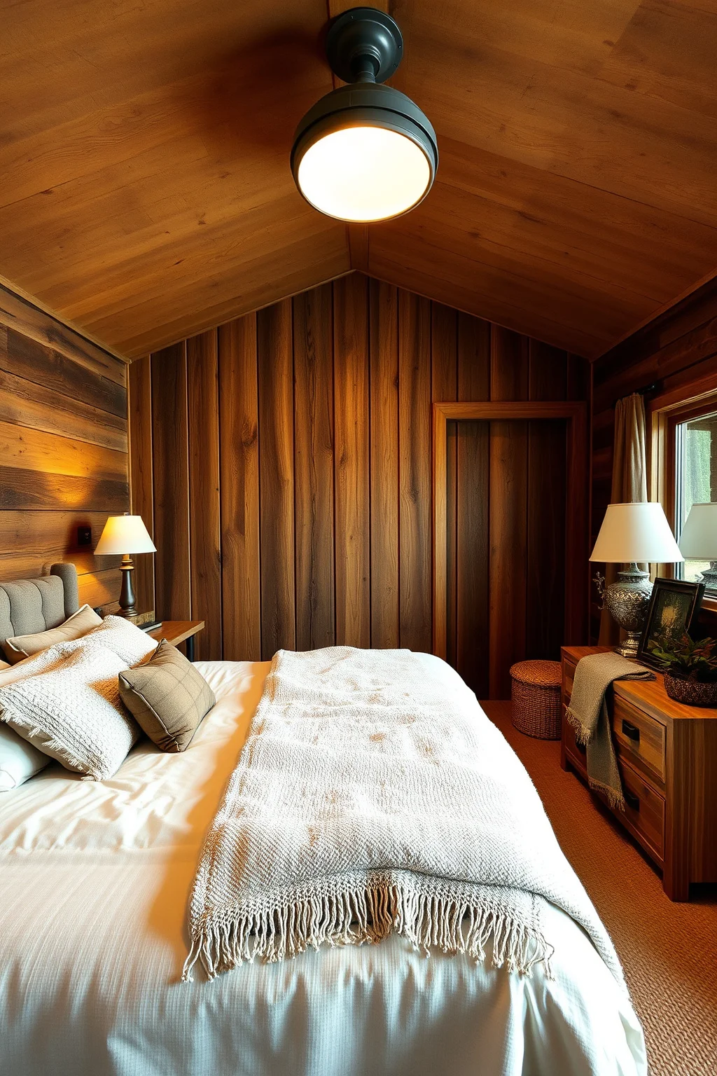 12. Rustic Timber Paneling