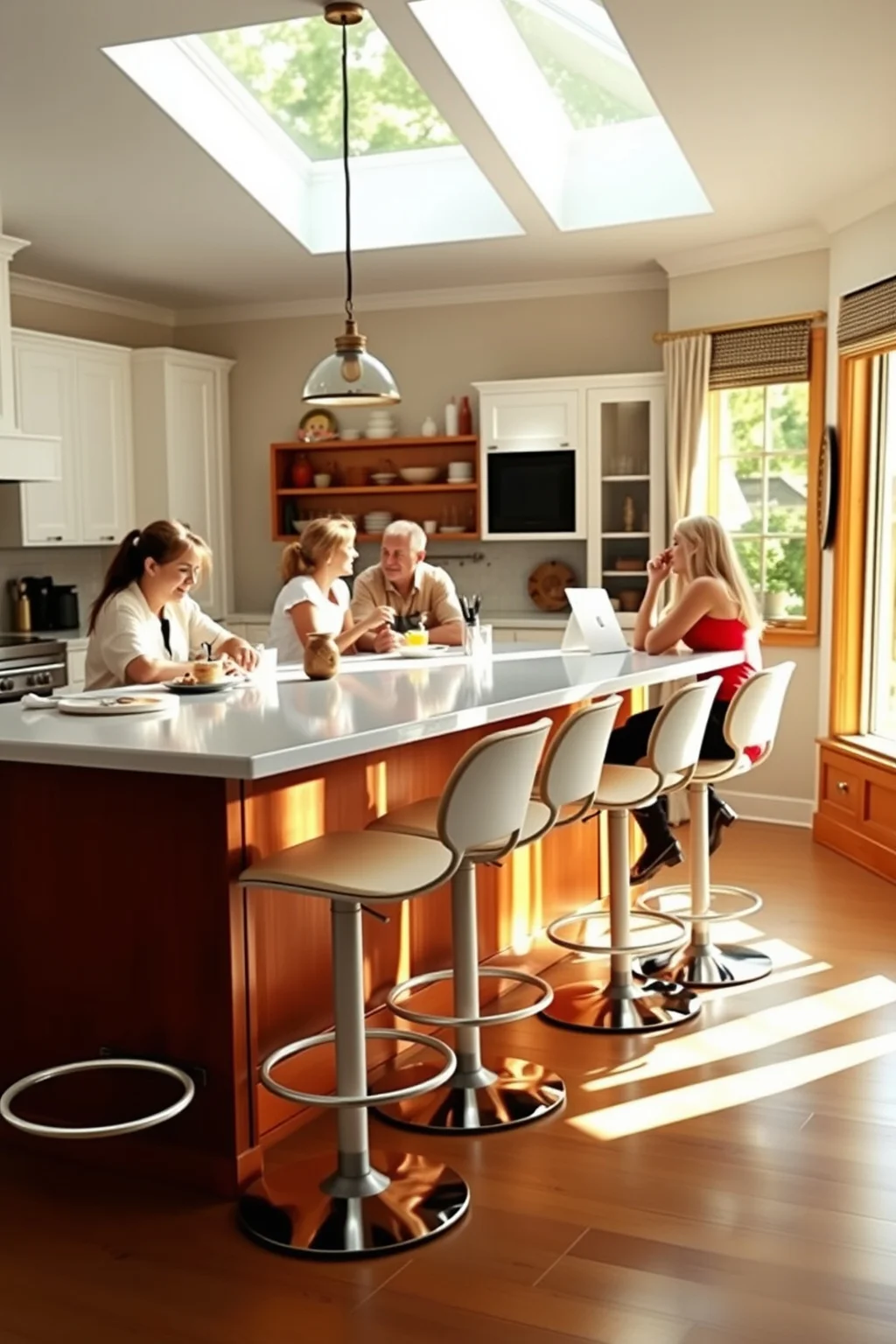 12. White Countertop Stools