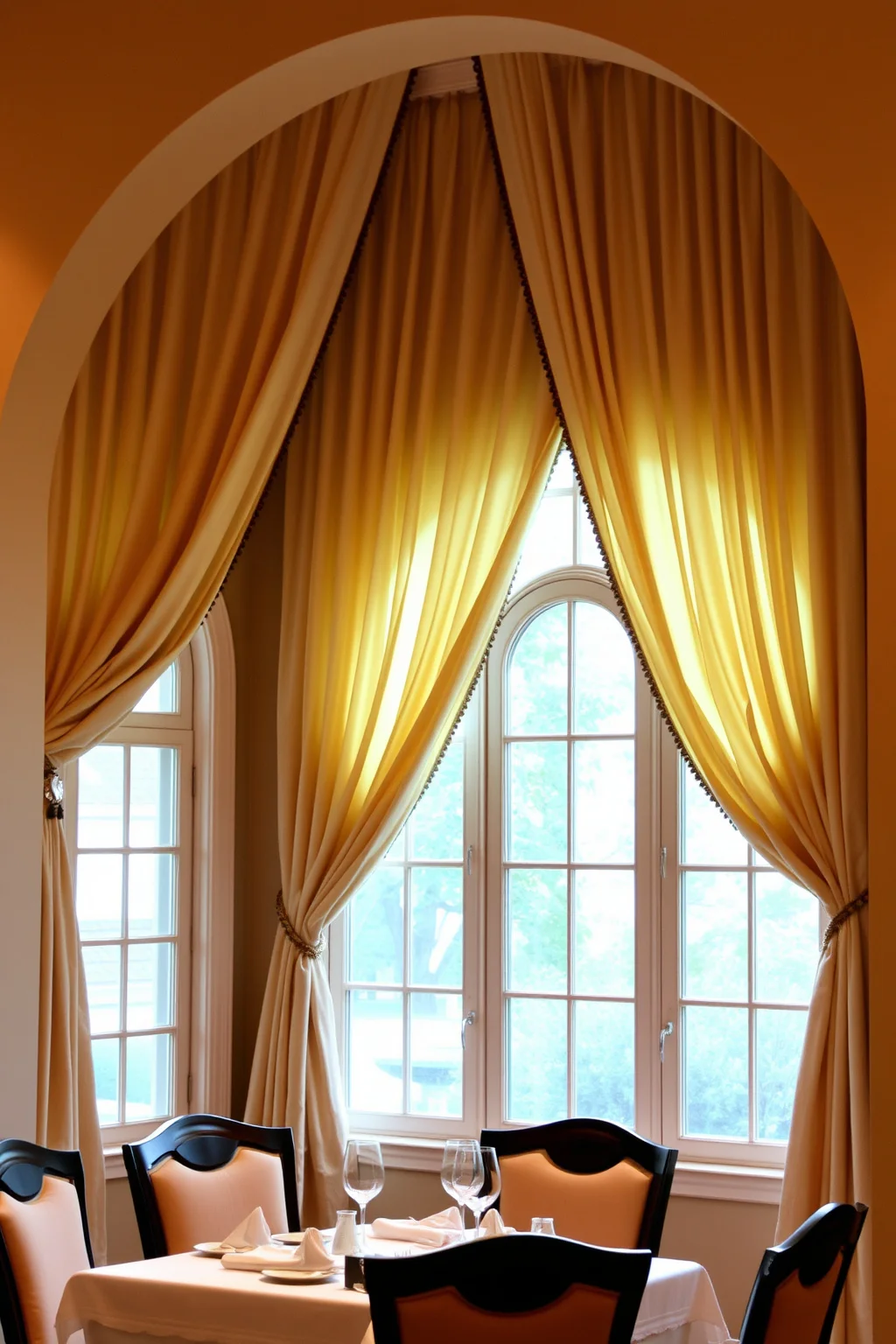 13. Arched Window Treatments