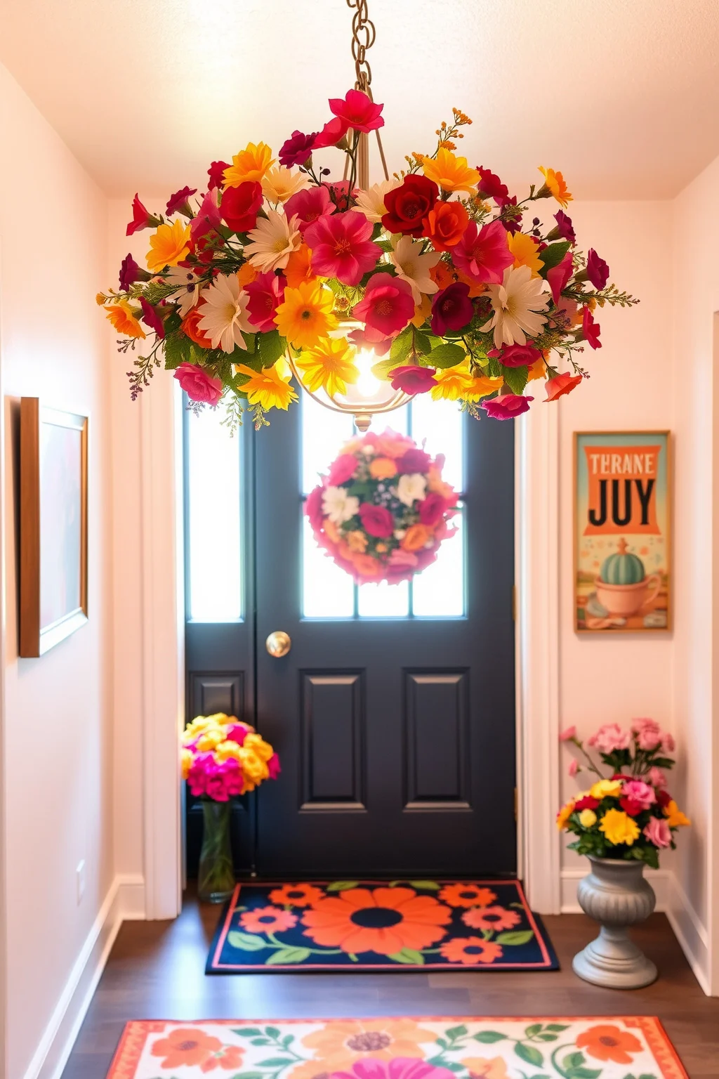 13. Charming Floral Chandelier