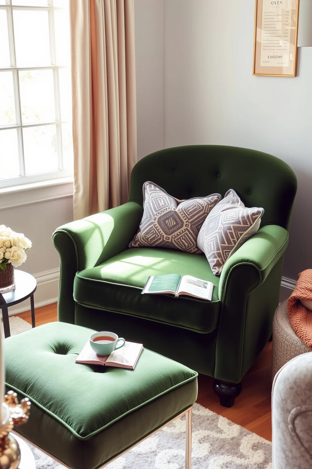 13. Dark Green Statement Furniture