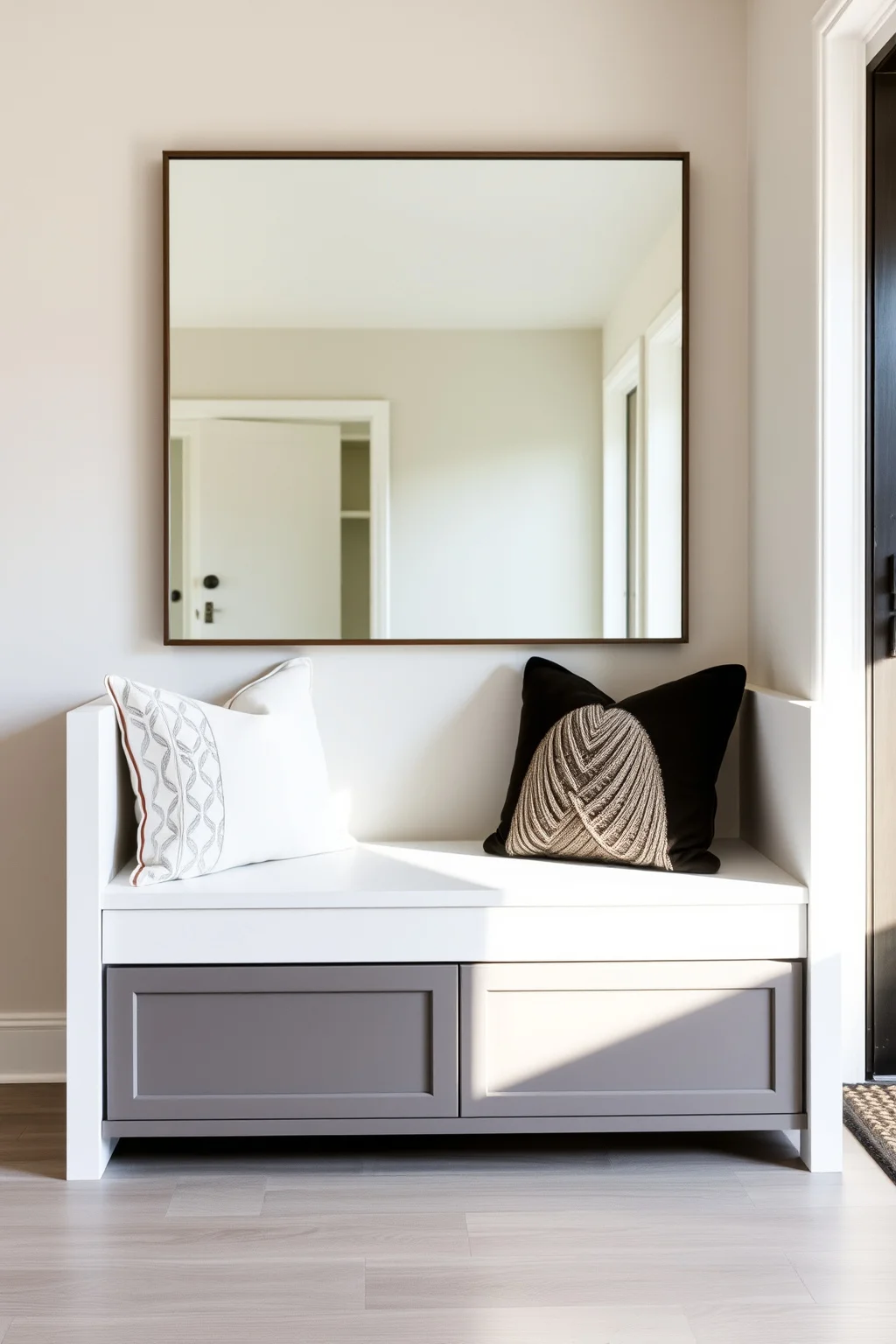 13. Minimalist Bench with Storage