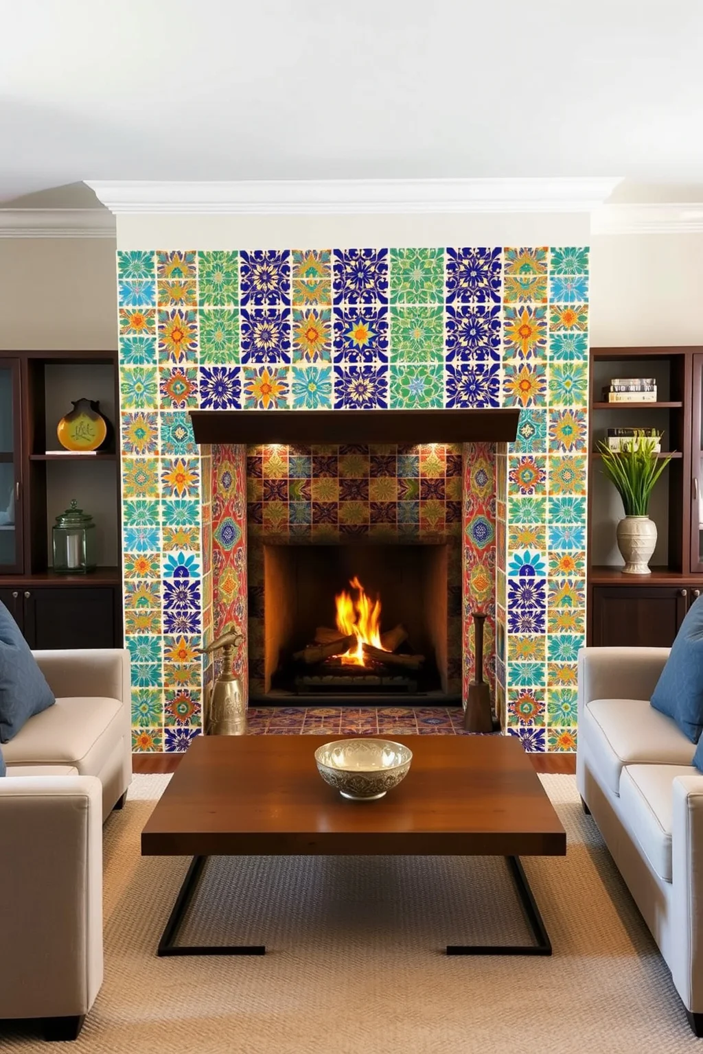 13. Tiled Fireplace