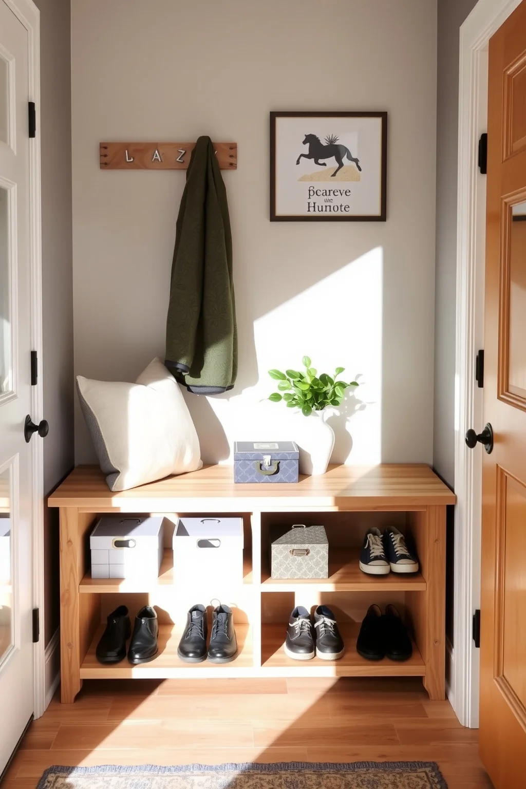 14. Bench with a Shelf Below