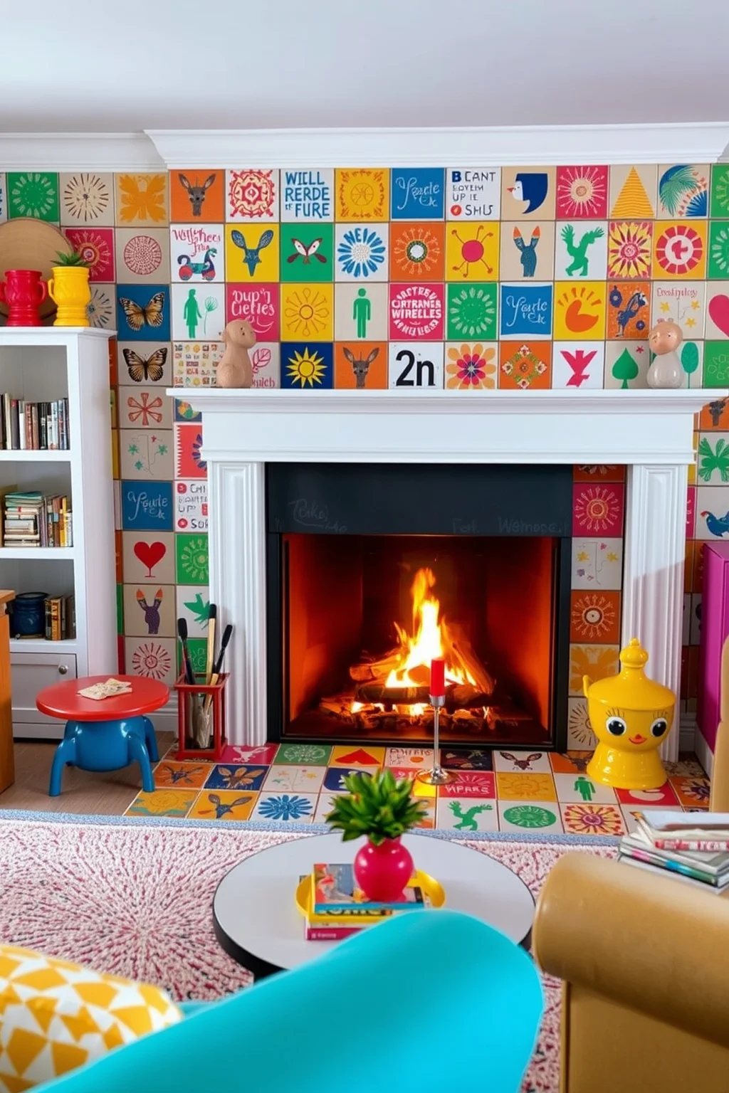 14. Fun Printed Tiles