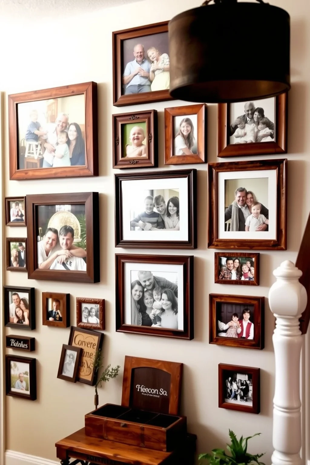 14. Gallery Wall of Family Photos