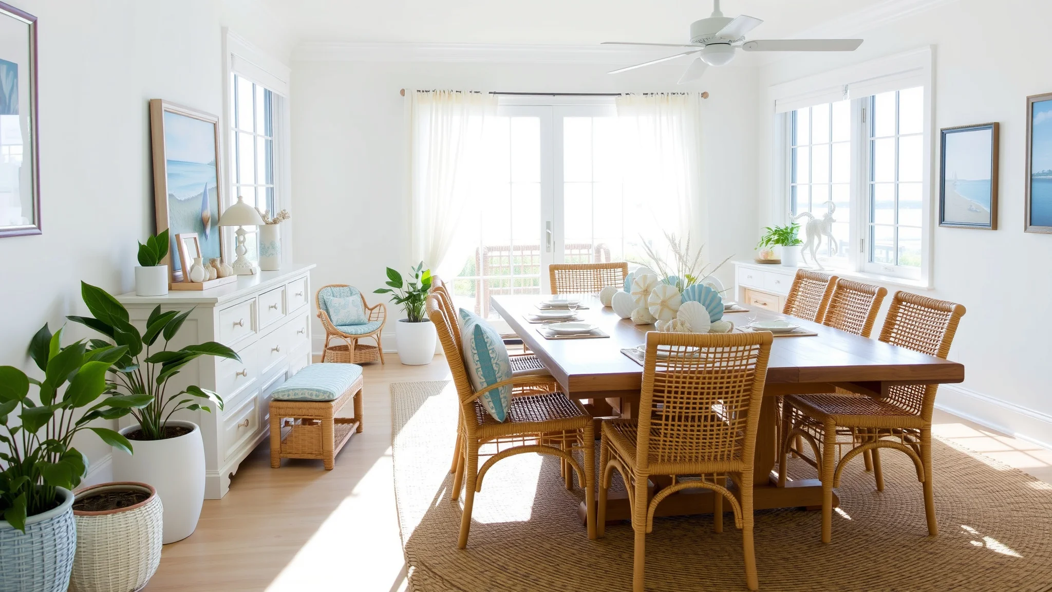 15 Coastal Dining Room Ideas Full of Breezy Charm