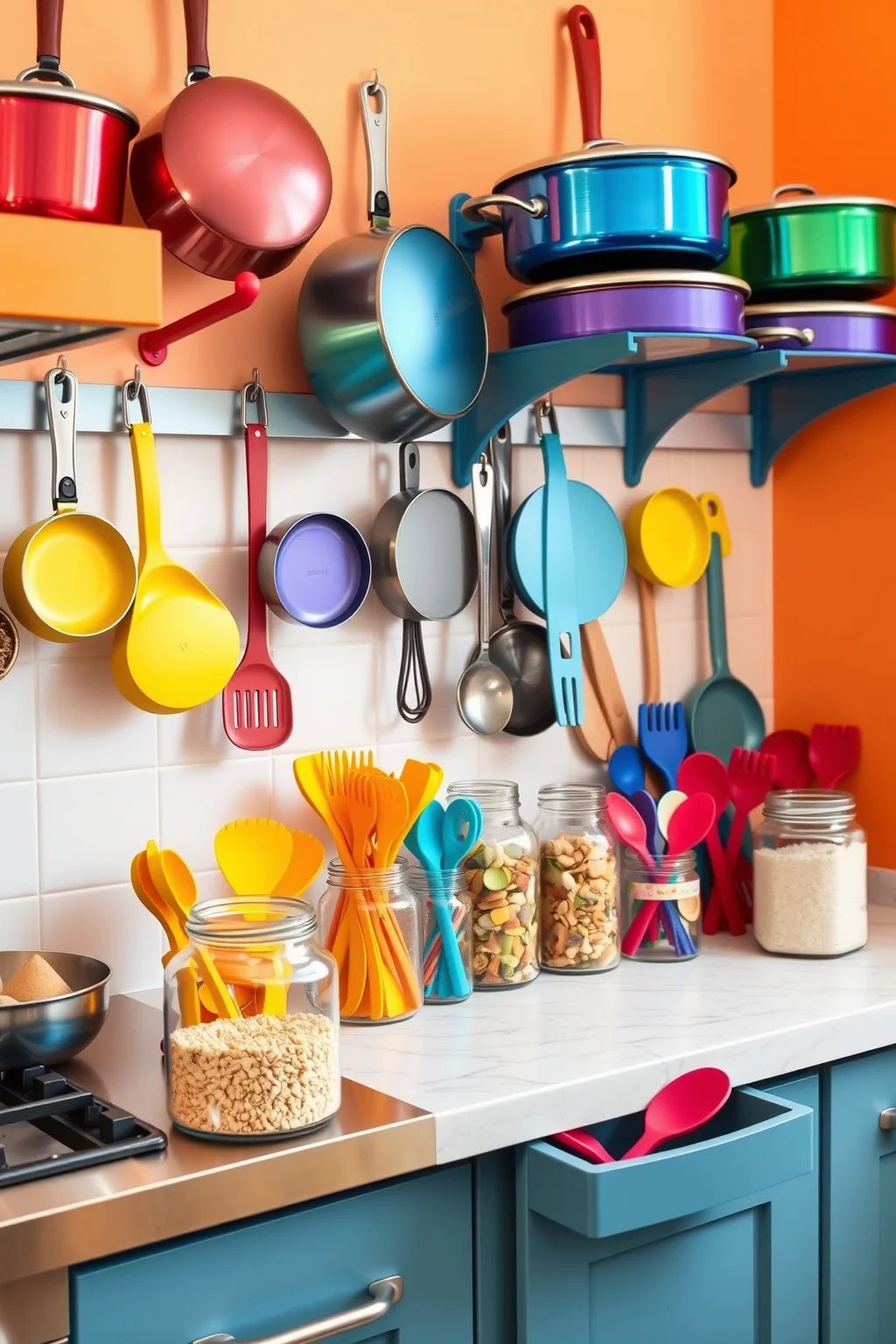 15. Creative Arrangement of Kitchen Tools