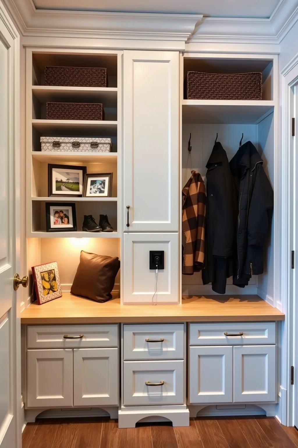 15. Customized Mudroom Cabinetry
