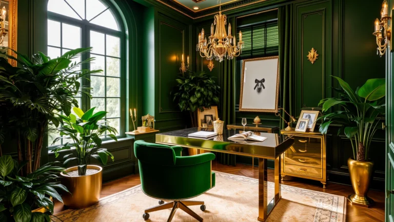 15 Green and Gold Office Ideas That Feel Luxurious
