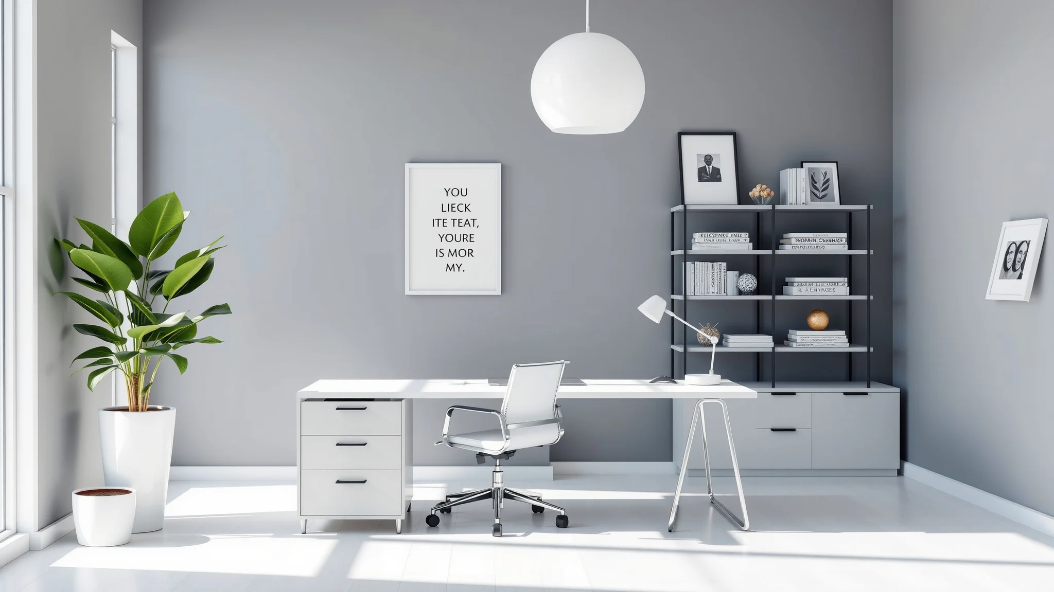15 Grey and White Office Ideas That Feel Bright Modern
