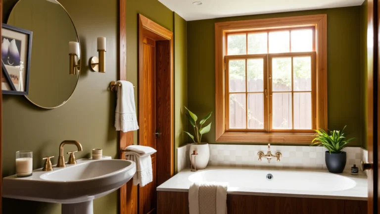 15 Olive Green Bathroom Ideas That Feel Rich and Serene