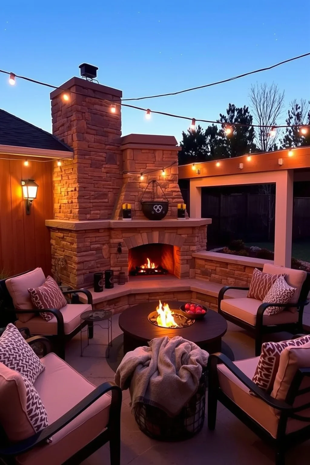 15. Outdoor Corner Fireplace