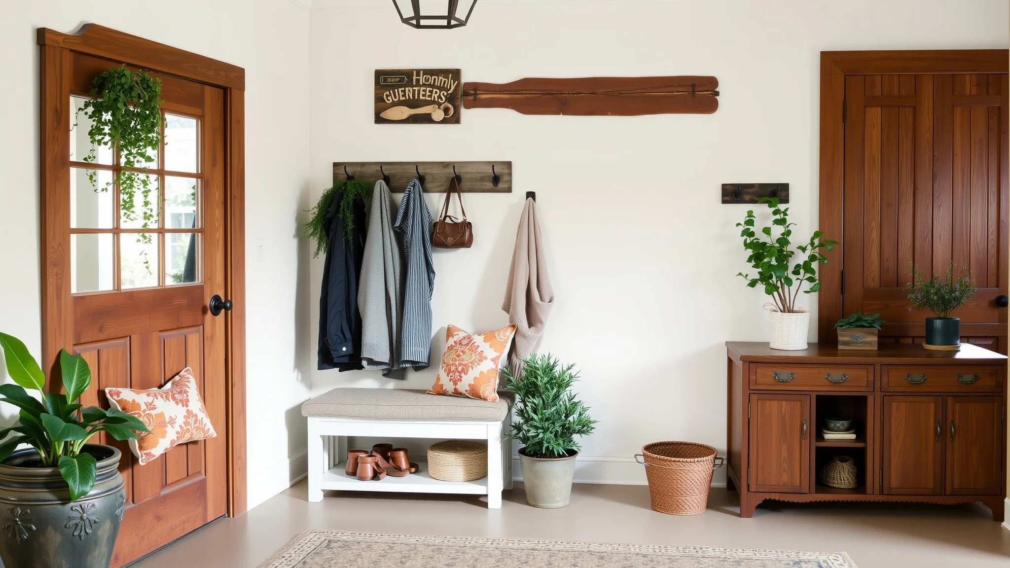15 Small Farmhouse Entryway Ideas That Maximize Space