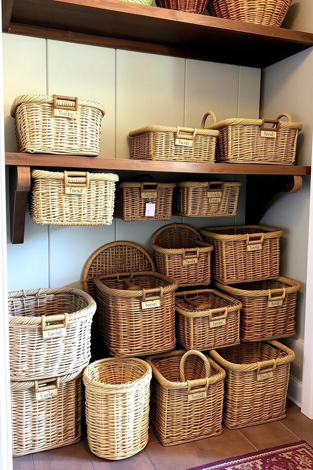 15. Vintage Baskets and Storage