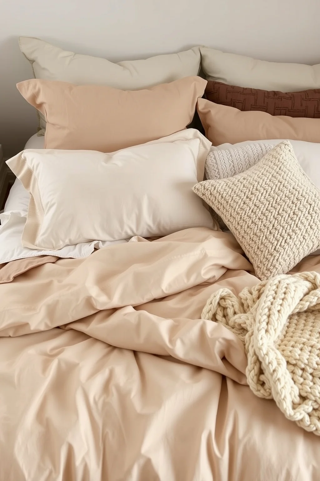 2. Beige Bedding Layers