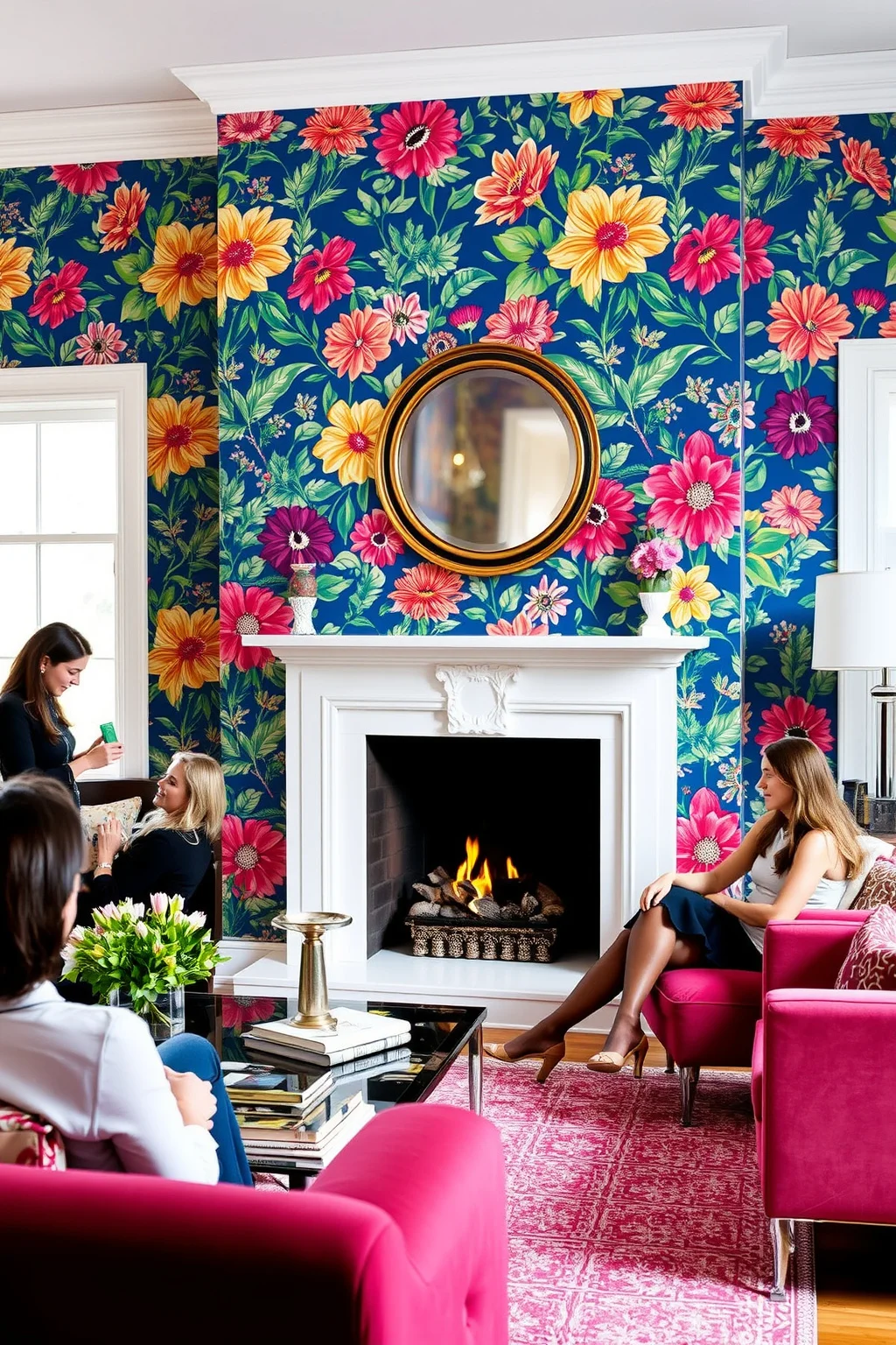 2. Bold Wallpaper Backdrop