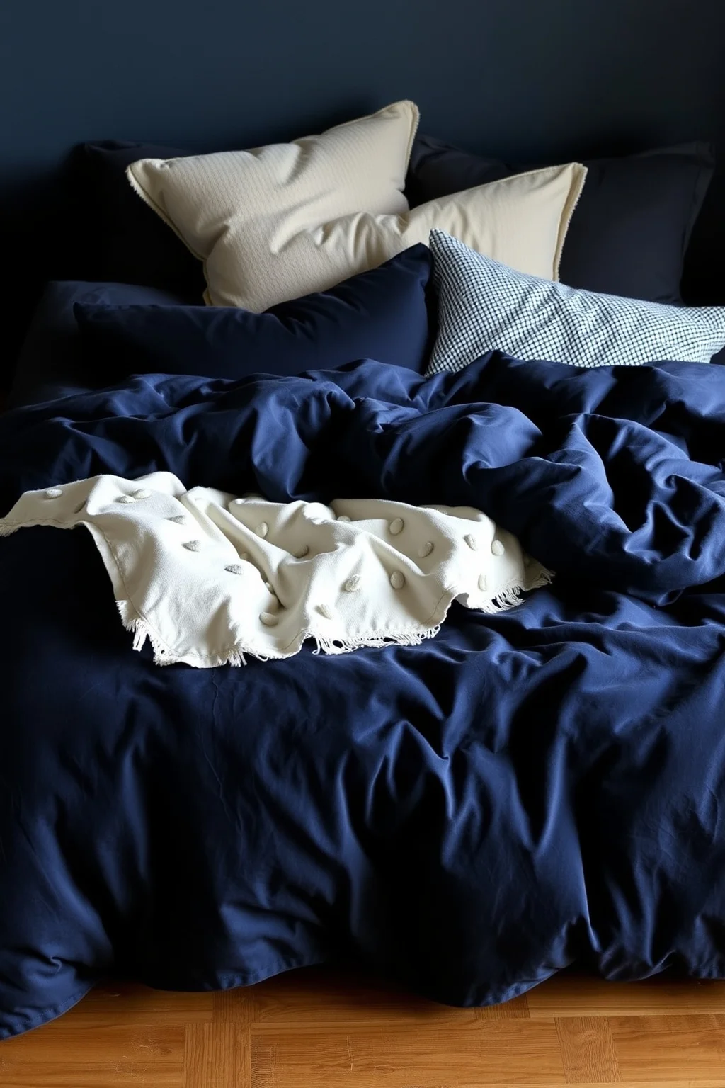 2. Dark Blue Bedding