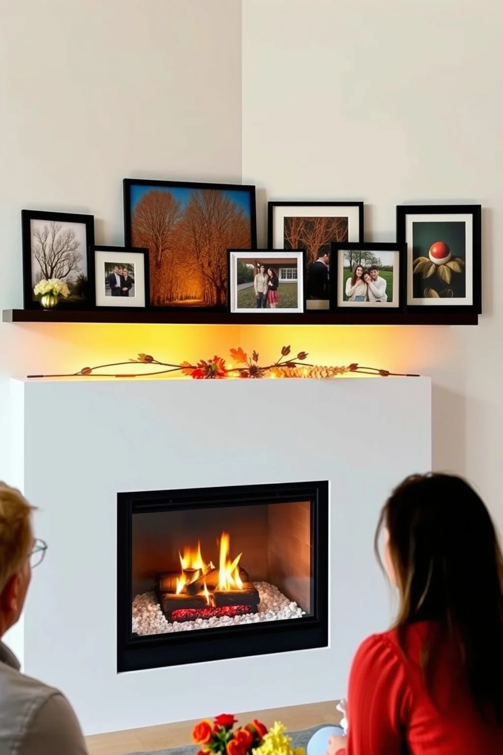 2. Floating Mantel