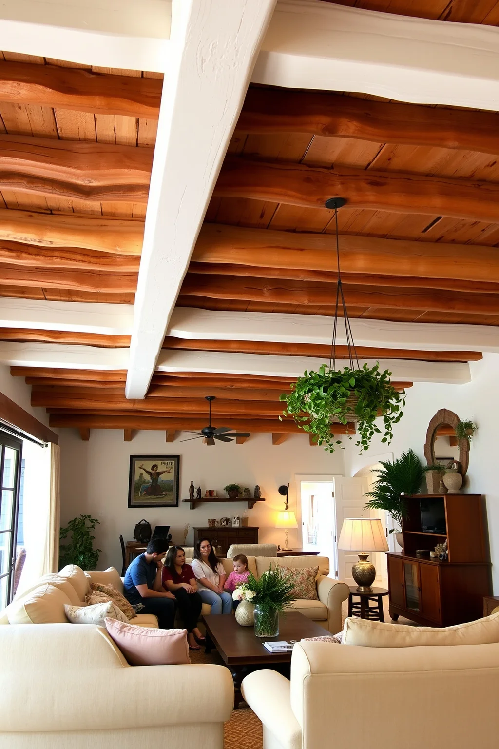 2. Rustic Wooden Beams