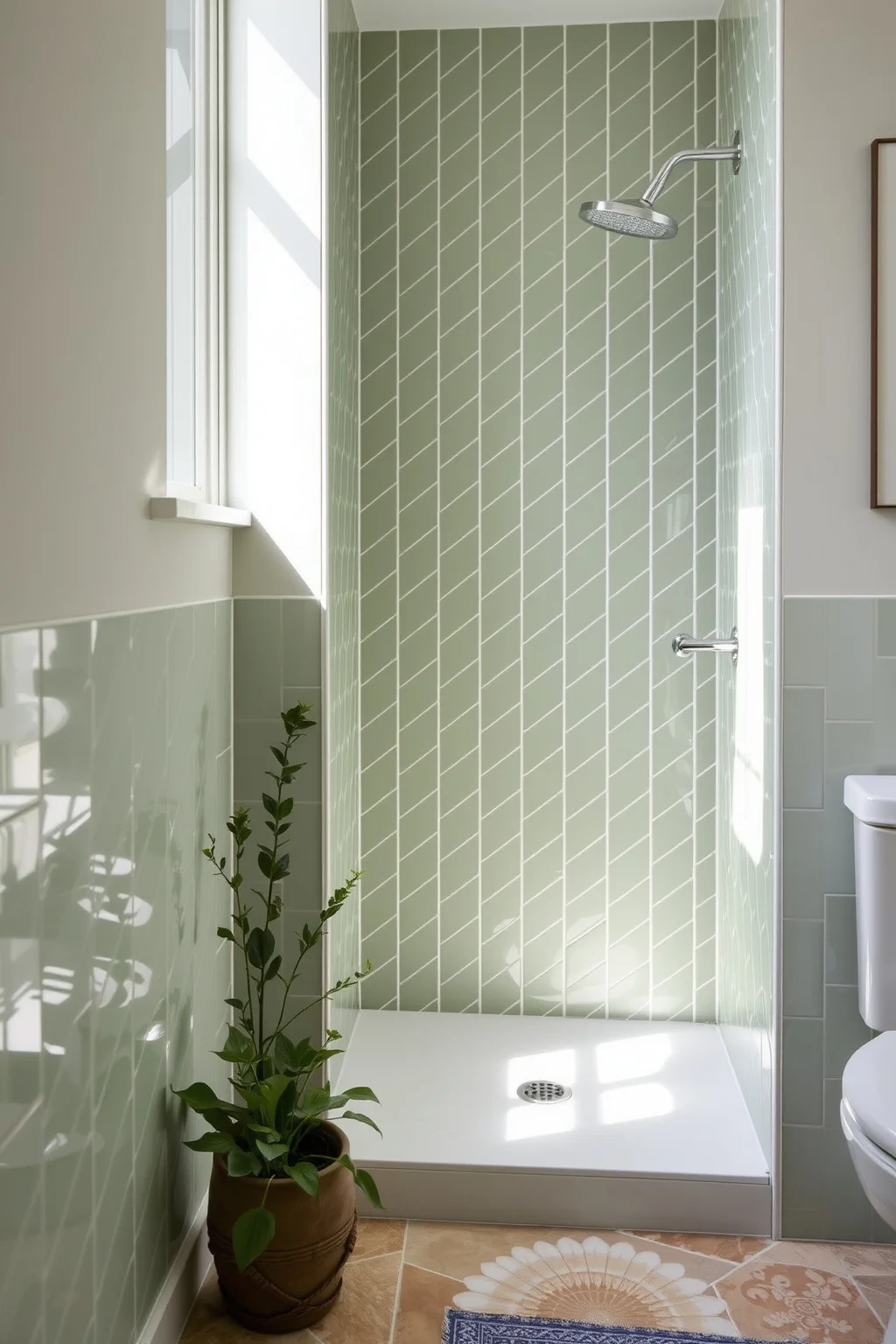 2. Sage Green Tiles