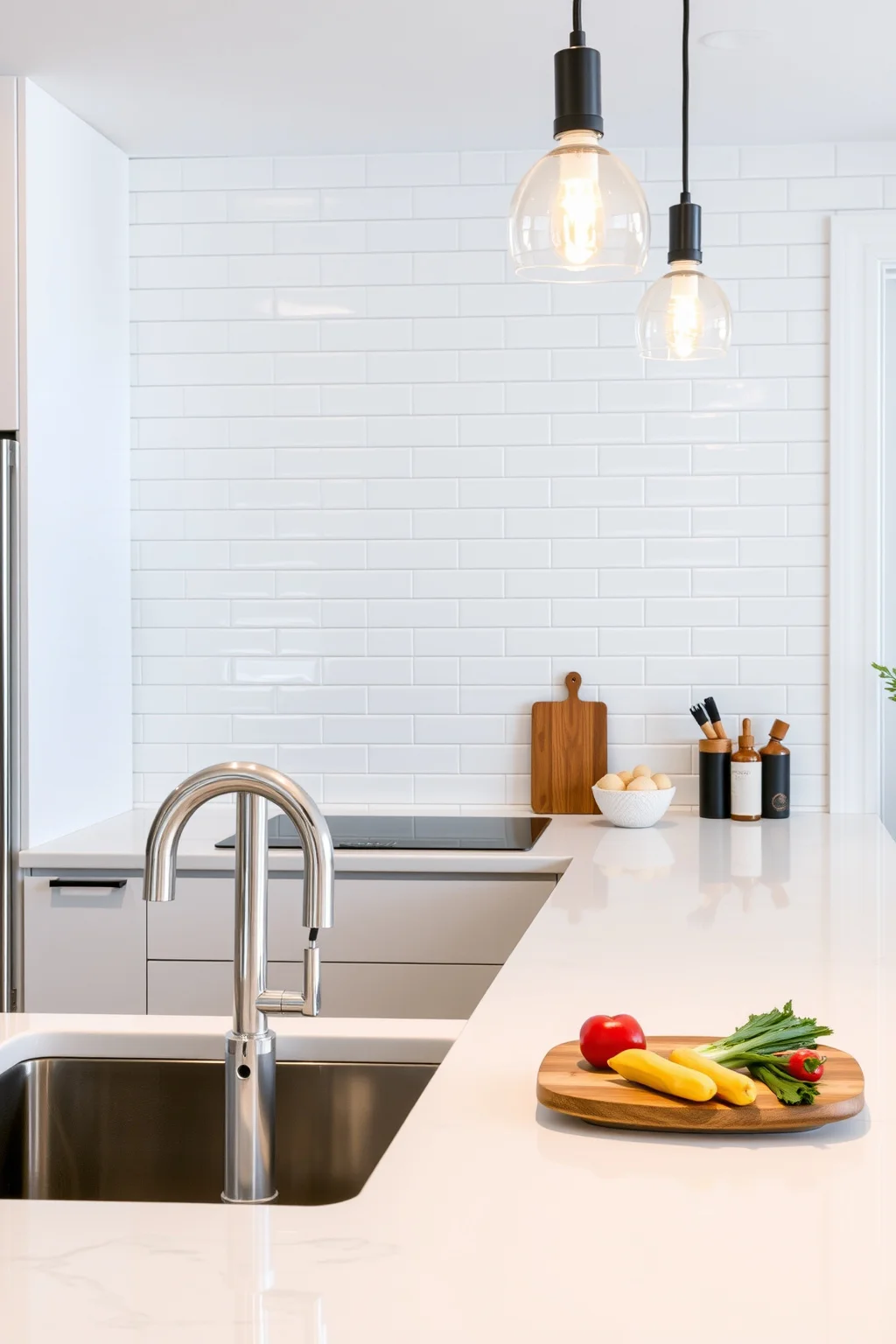 2. Subway Tile Backsplash