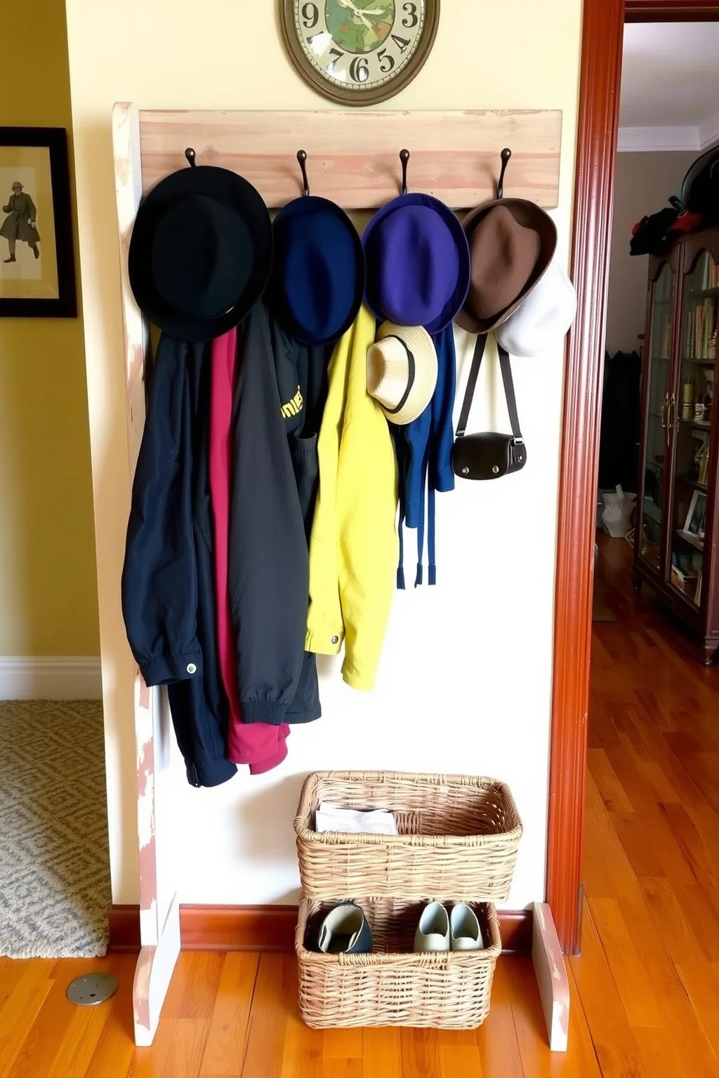 2. Vintage Coat Rack