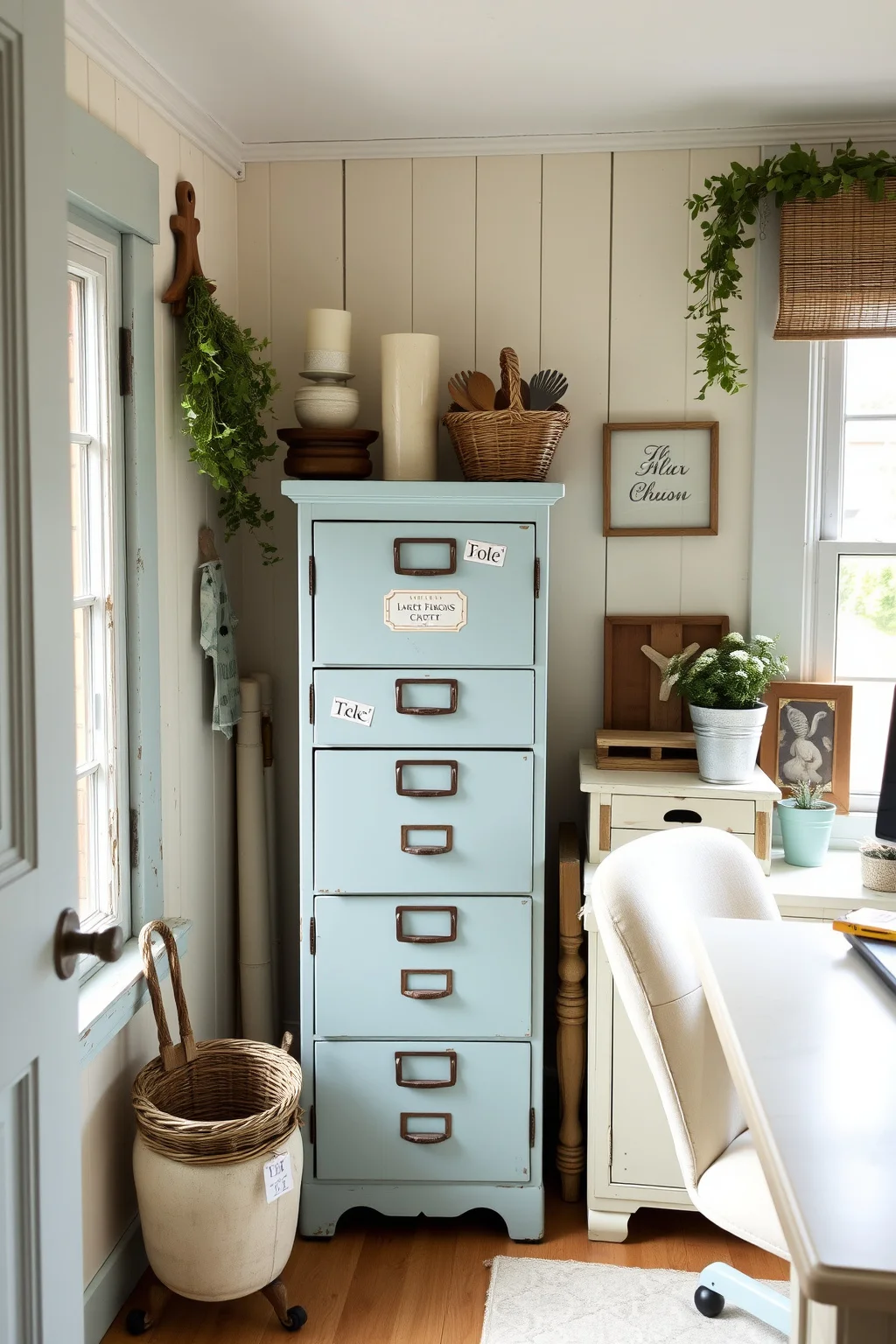 2. Vintage Filing Cabinets