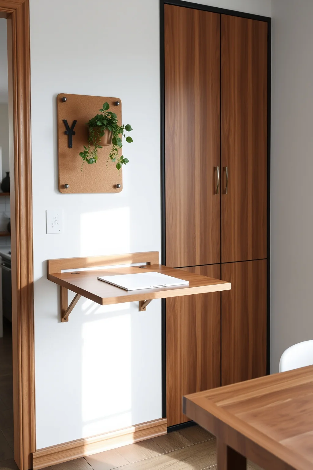 2. Wall-Mounted Desk
