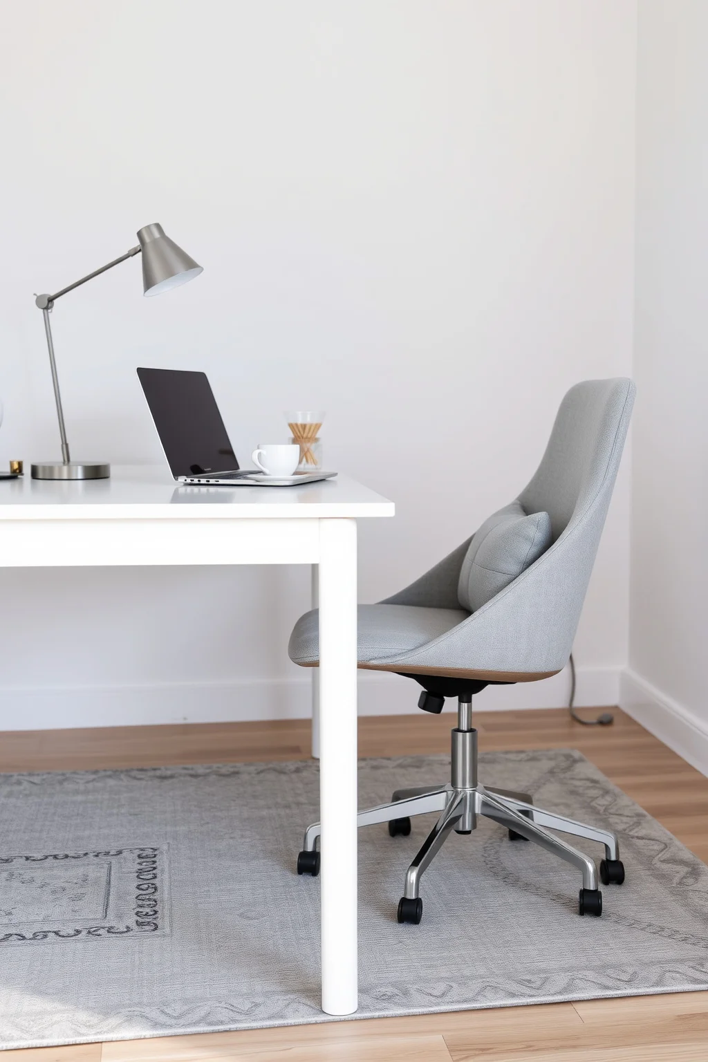 2. White Furniture with Grey Accents