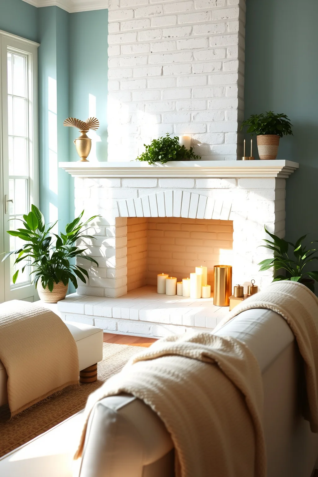 2. Whitewashed Brick