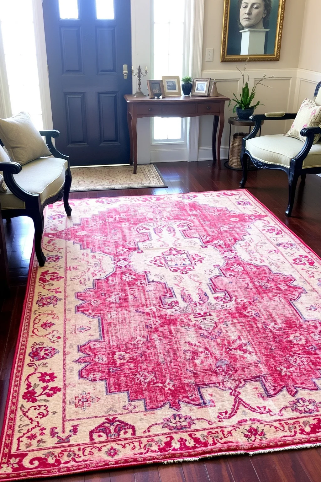3. Distressed Vintage Rug
