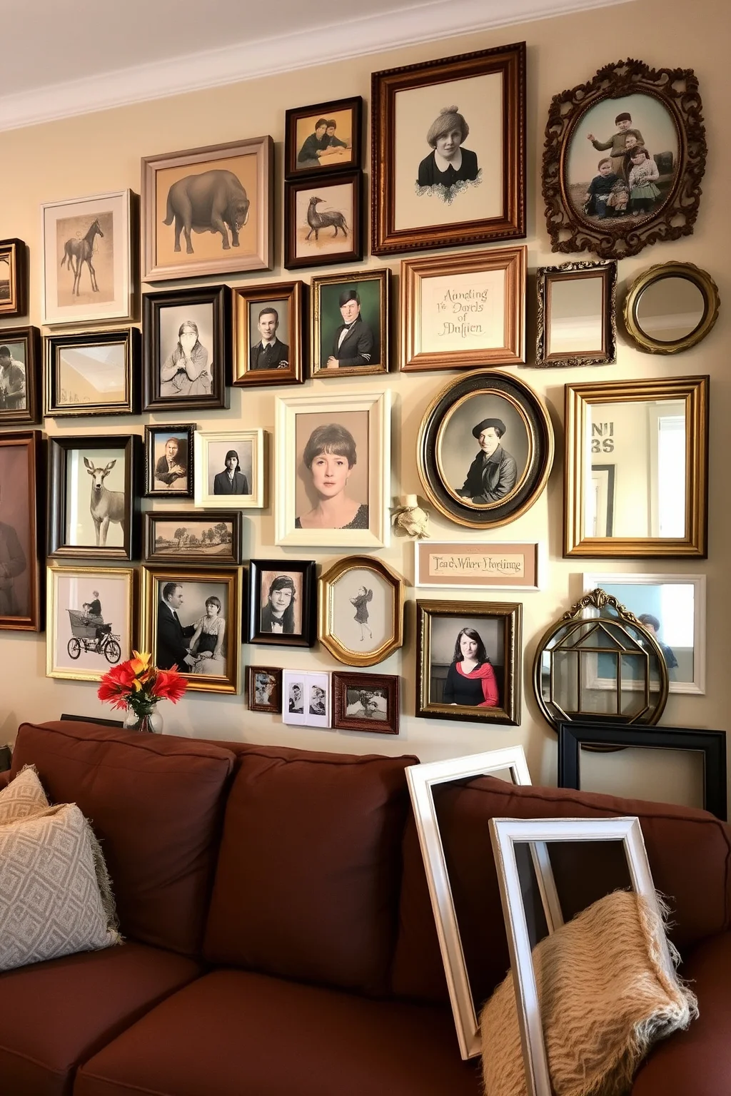 3. Gallery Wall of Vintage Art