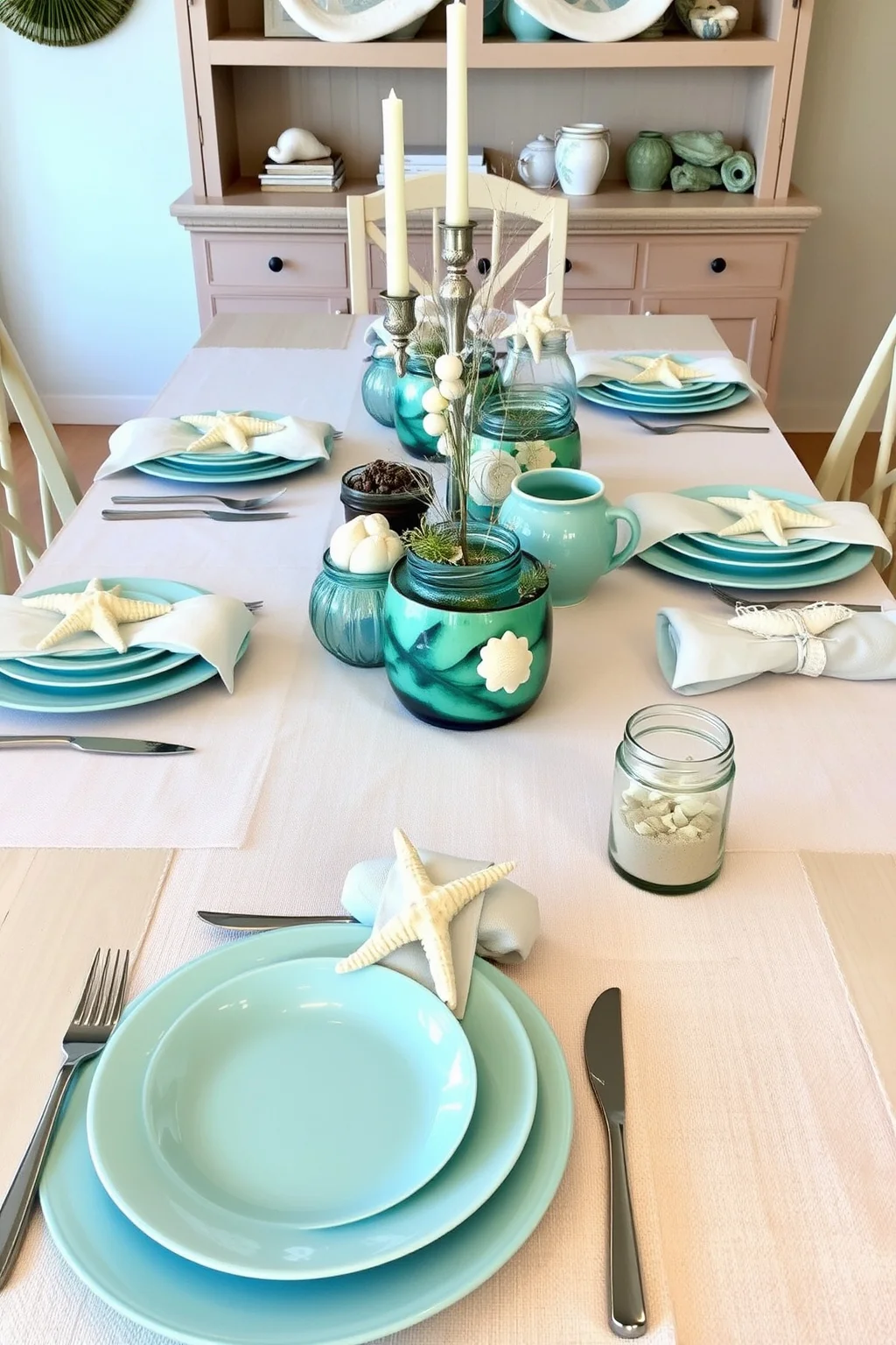 3. Marine-Inspired Table Settings