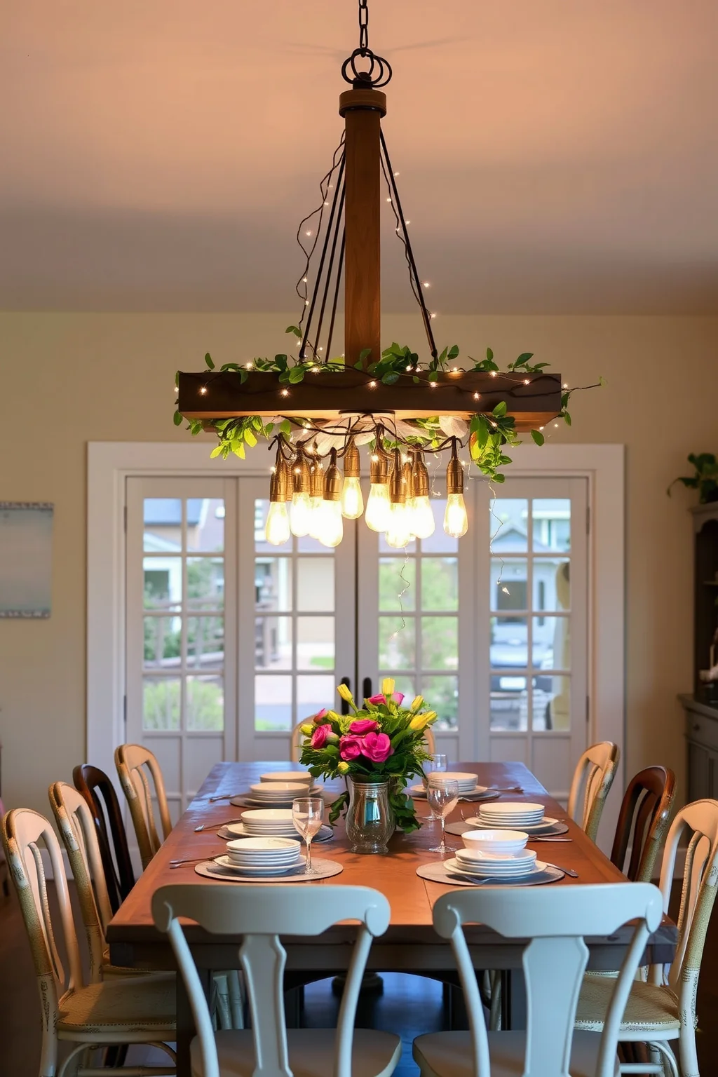 3. Rustic Farmhouse Chandelier