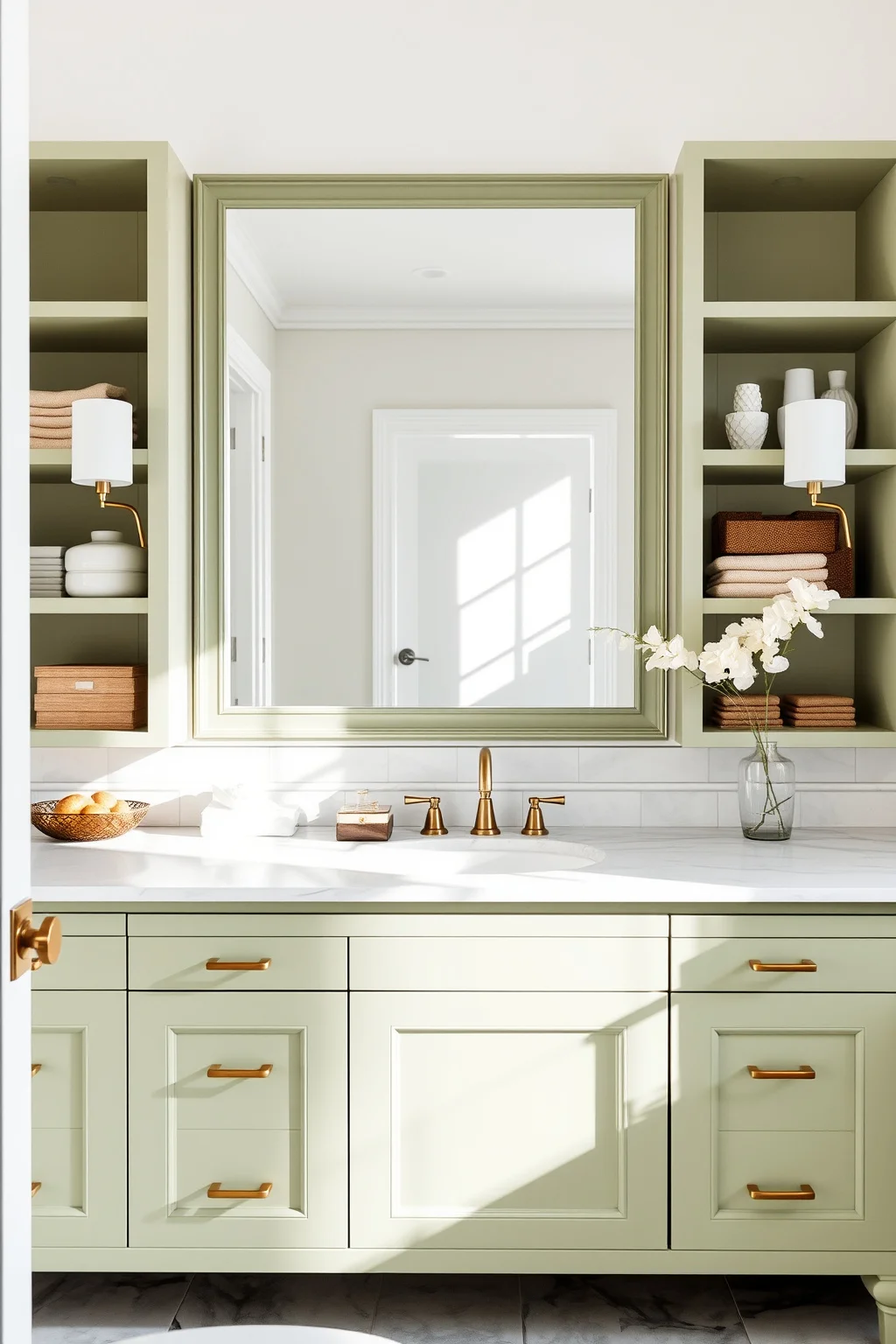 3. Sage Green Vanity
