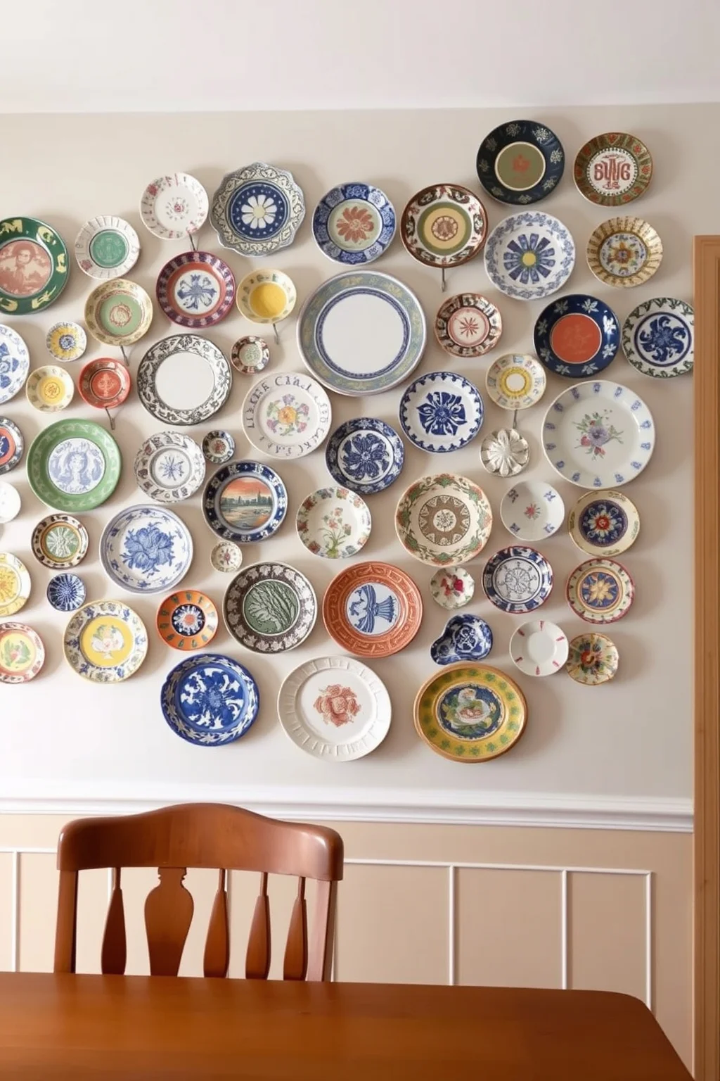 3. Vintage Plates Display