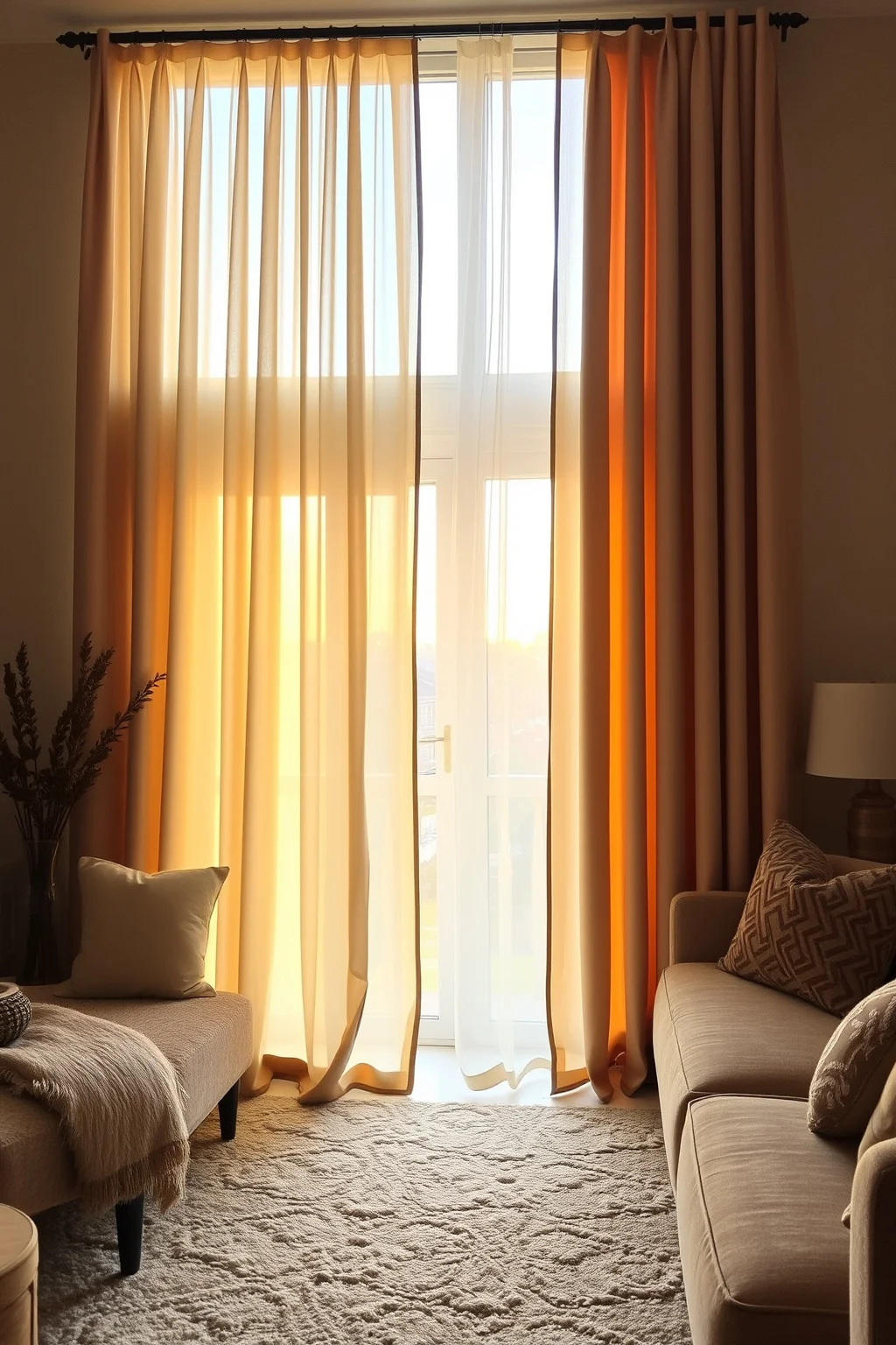 4. Beige Curtains