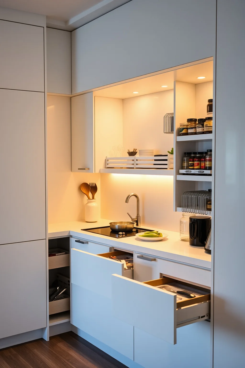 4. Concealed Storage Solutions